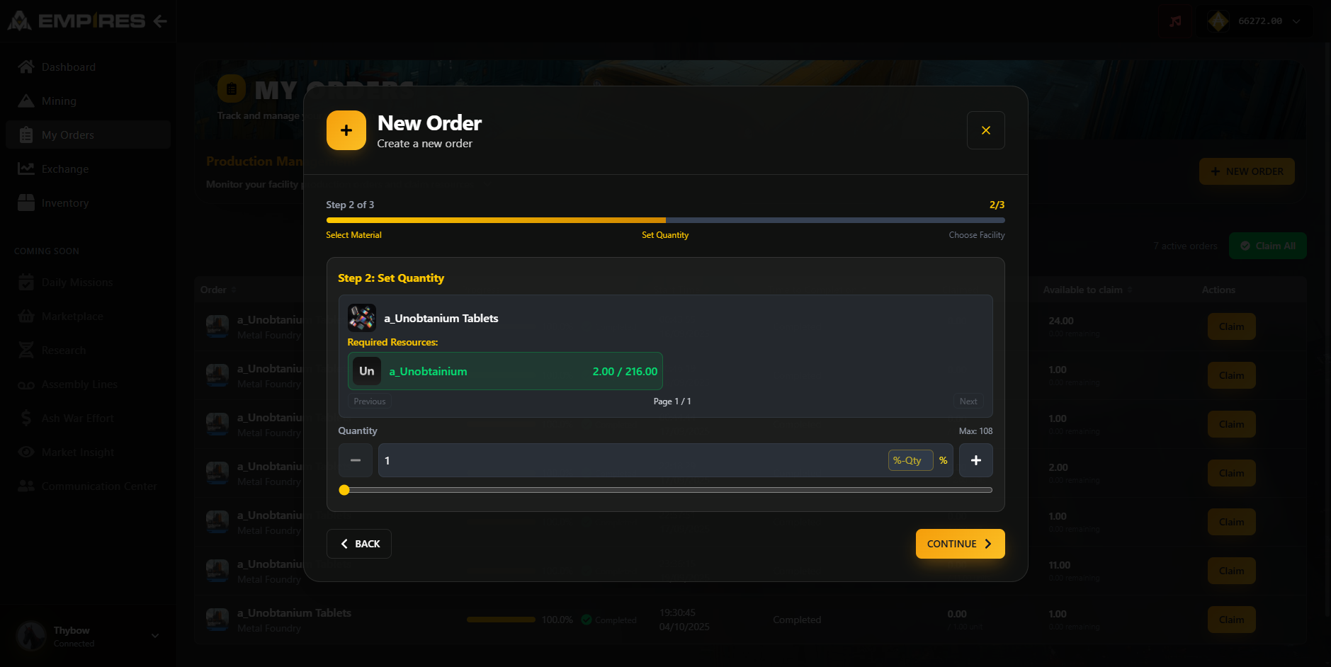 Ashes of Mankind - Empires - Vue 3